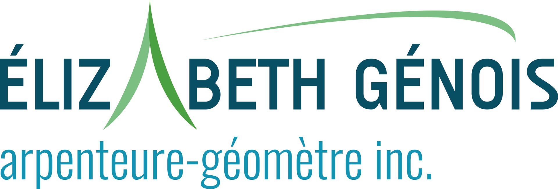 Un logo pour elizabeth genois charpentier-géomètre inc.