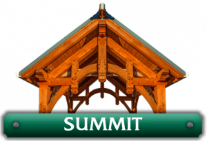 A green sign that says summit on it