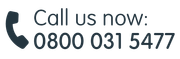 A logo that says `` call us now : 0800 031 5477 ''