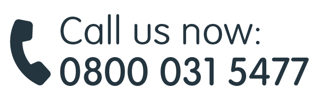 A logo that says `` call us now : 0800 031 5477 ''