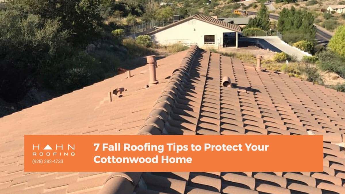 Tile roof with orange banner: 