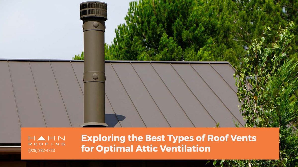 Brown roof with a chimney vent, title: 