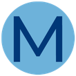 Blue circle with a dark blue letter 