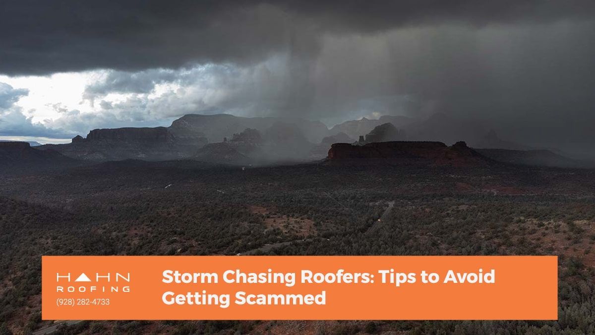 Dark storm clouds over mountains. Orange banner: 