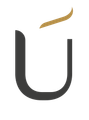 Uma letra u com uma chama saindo dela em um fundo branco.