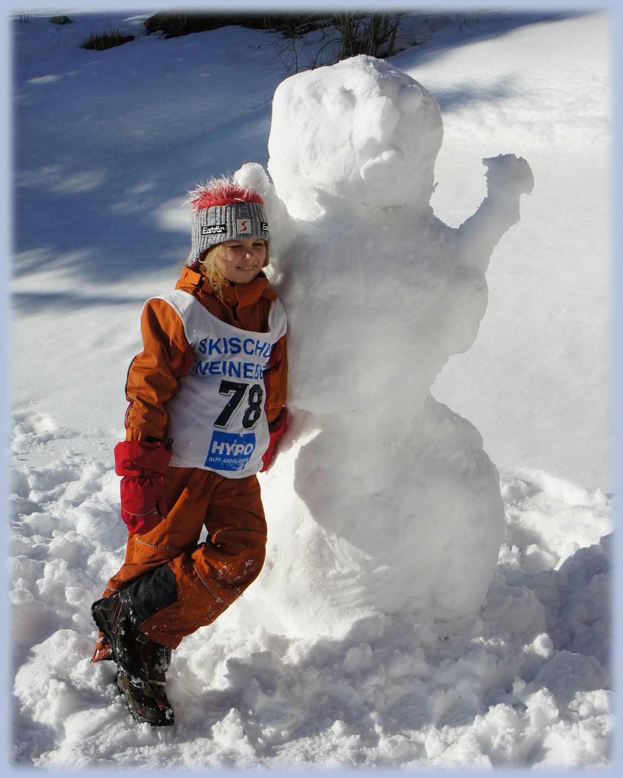 Schneemann mit Kind