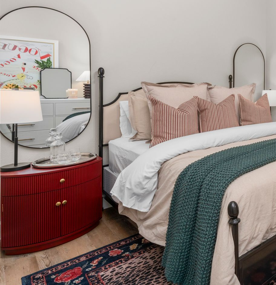 Spacious bedroom in a Boardwalk Village rental home in Conroe, TX