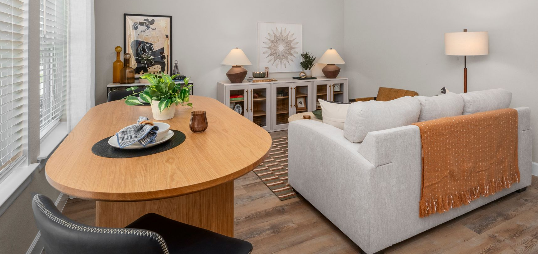 Boardwalk Village living and dining room interior