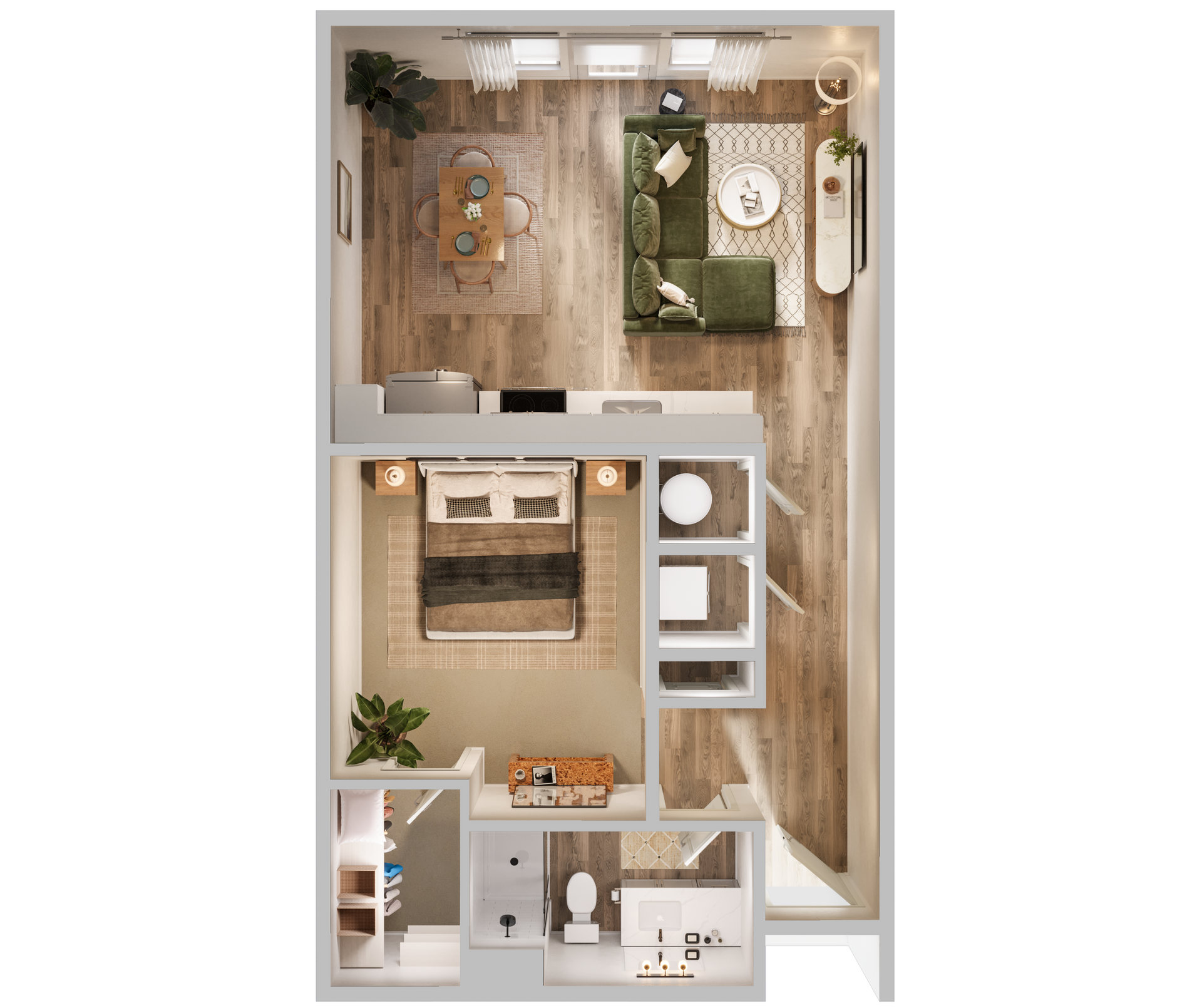 S1 Studio floor plan at Boardwalk Village