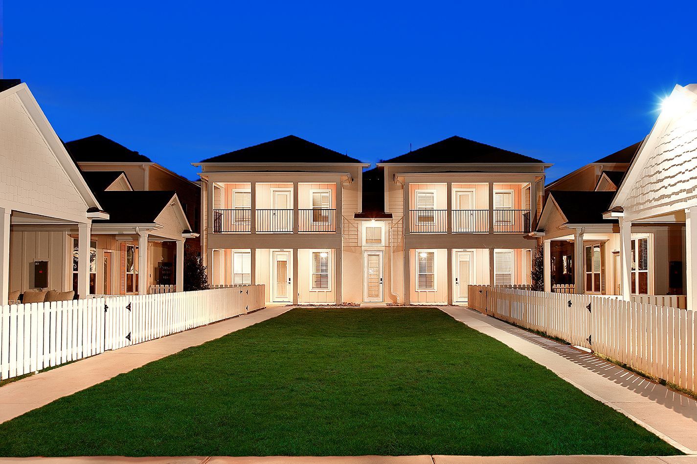 Boardwalk Village landscaped exterior and walkways