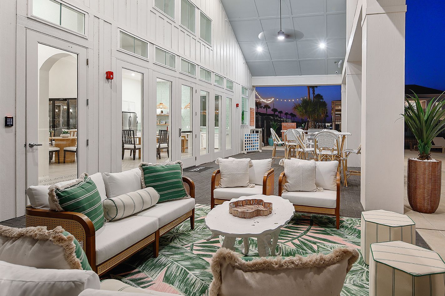 Boardwalk Village outdoor lounge and amenity space
