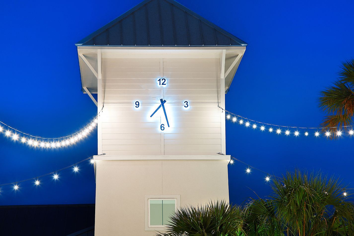 Boardwalk Village clock tower in Conroe TX