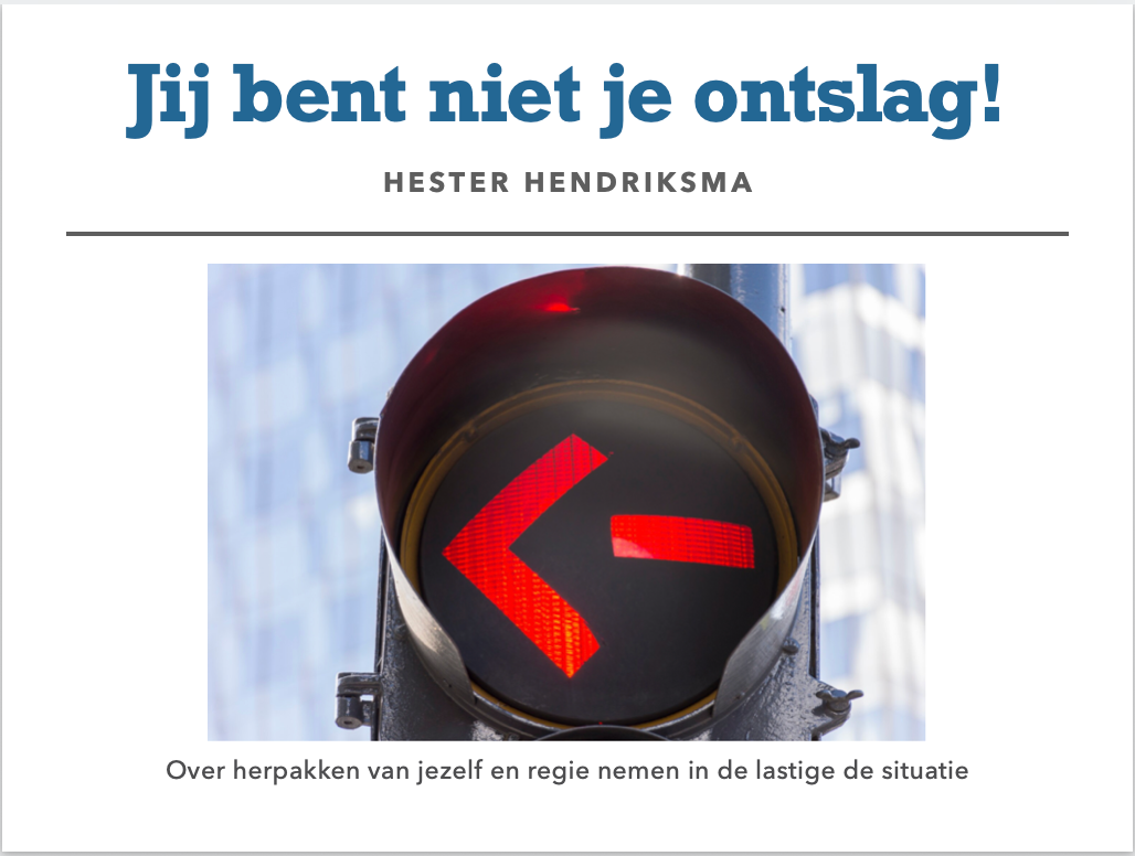 Rood pijltje voor linksaf slaan. Tekst: