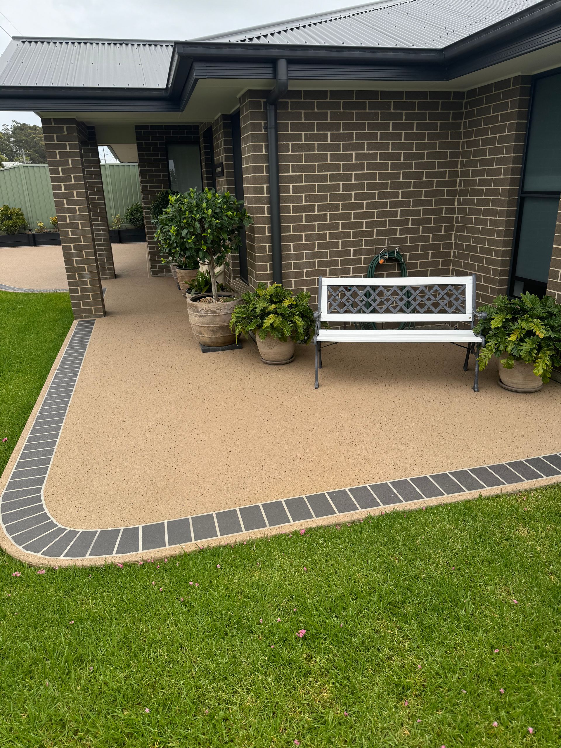 A Close Up Of A Decorative Concrete Resurfacing — Illawarra Resurfacing Pty Ltd in Balgownie, NSW