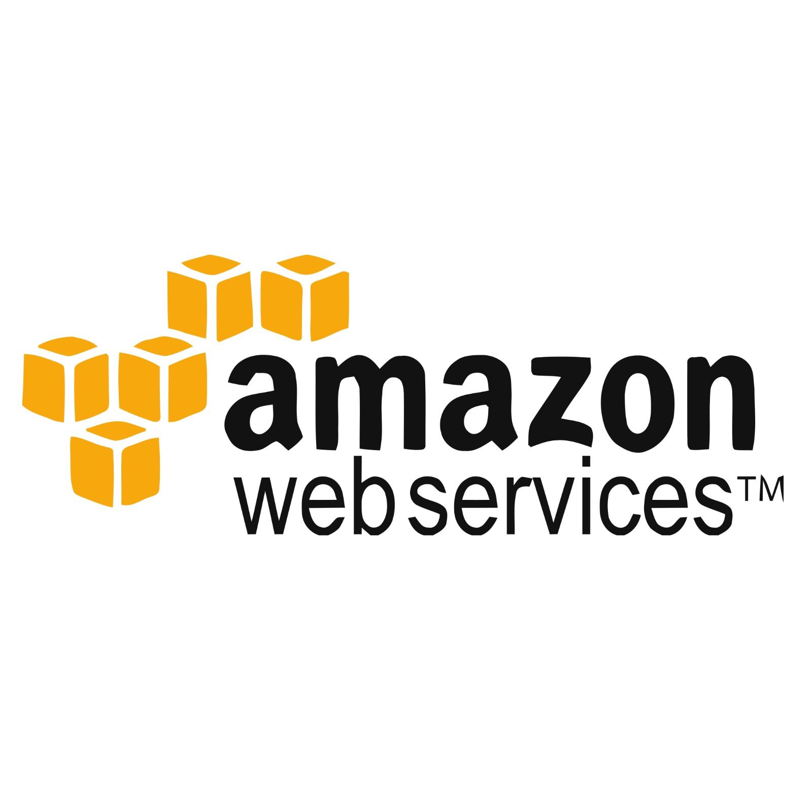 Amazon Web Services (AWS) logo: Orange cubes forming 