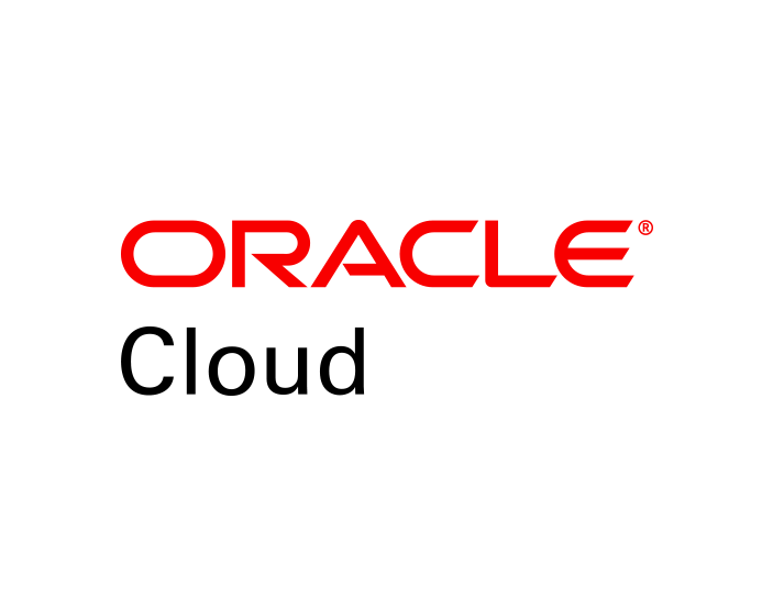 Oracle Cloud logo with red text 