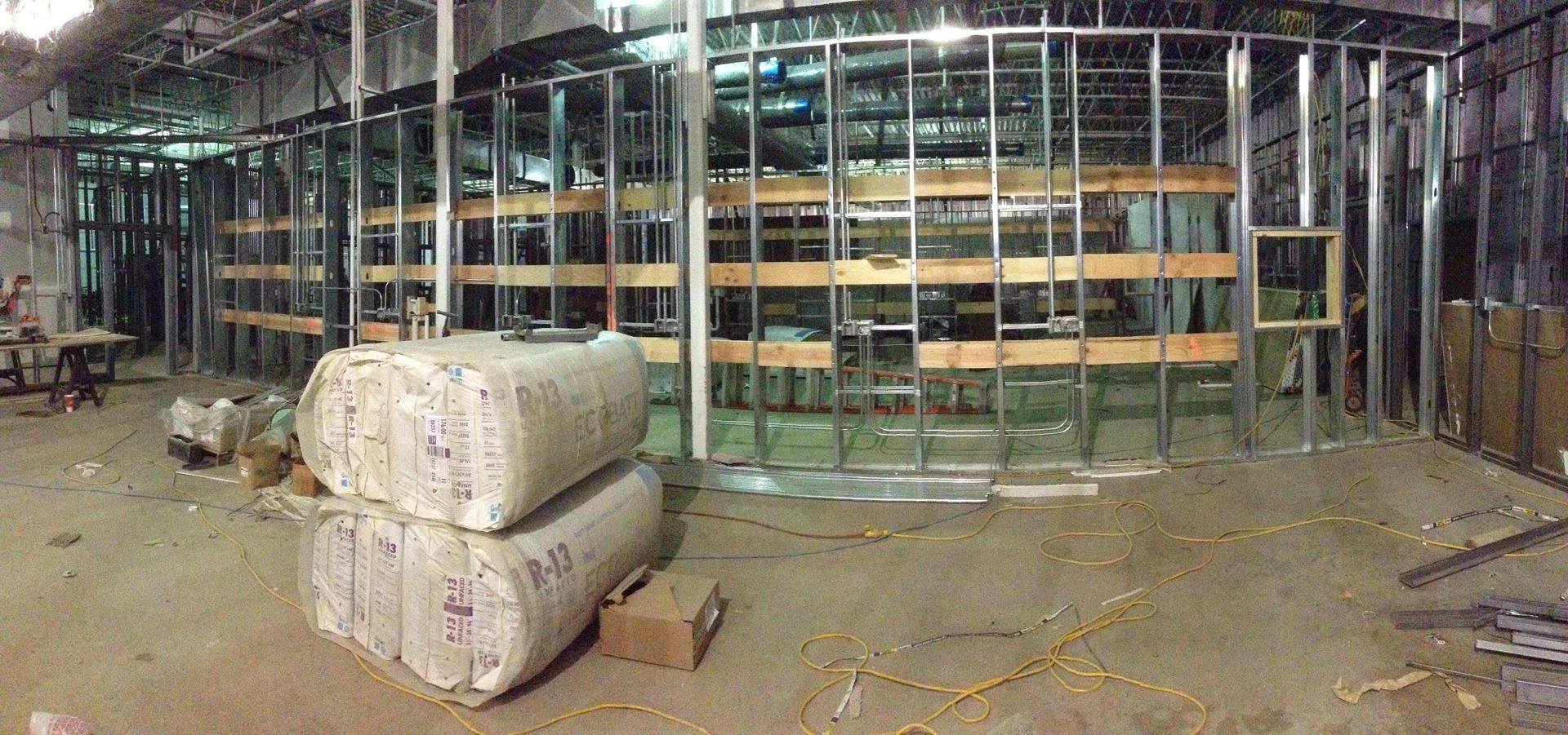 Framing curved wallls