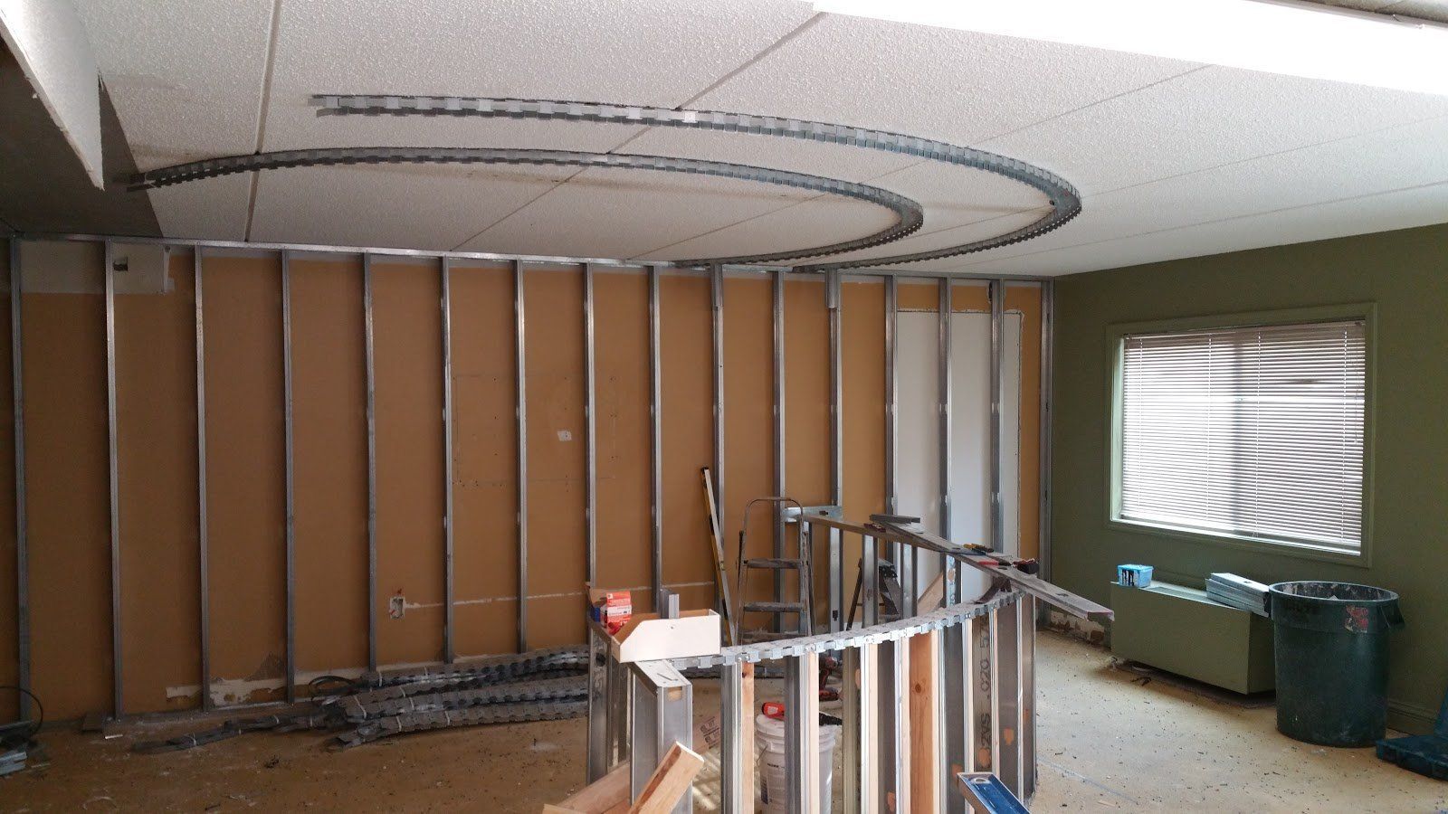 Curved counter and soffit