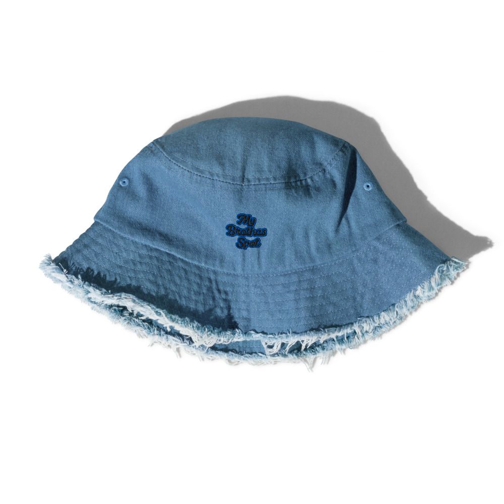 Mbs Distressed Denim Bucket Hat Mbs Distressed Denim Bucket Hat