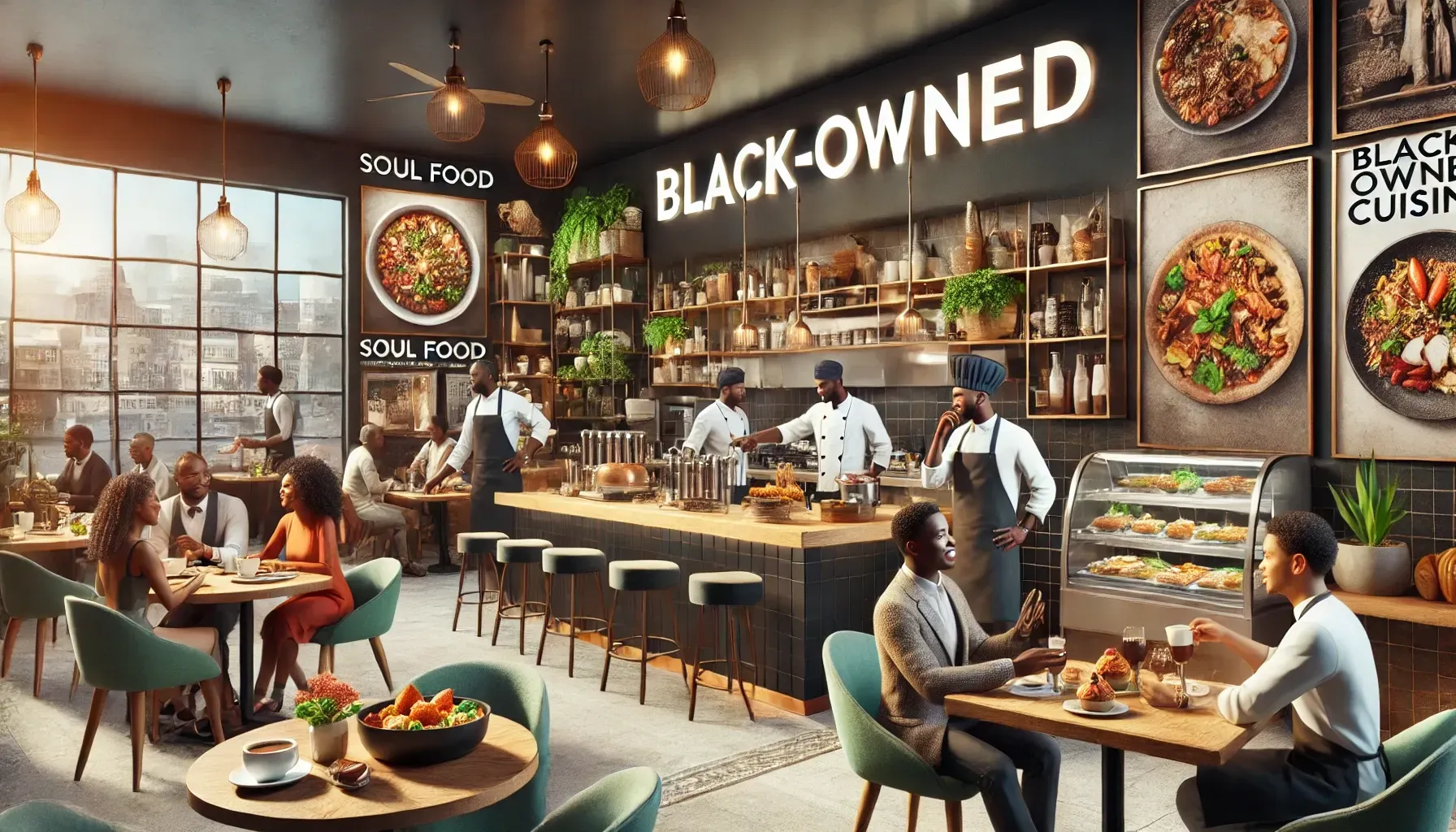 BLACK owned restaurants, cafes, Bakeries, foodies & catering services in Los Angeles, California