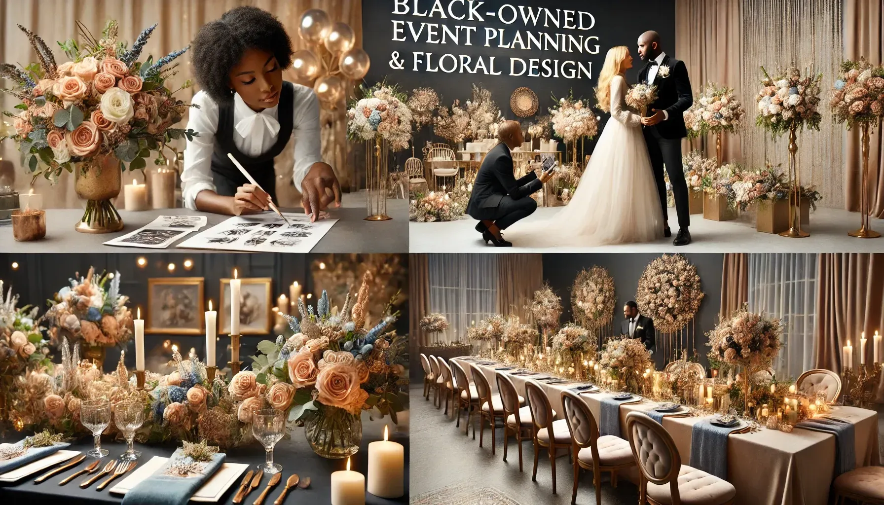 Black owned events, party, wedding planners & florists inLos Angeles, California