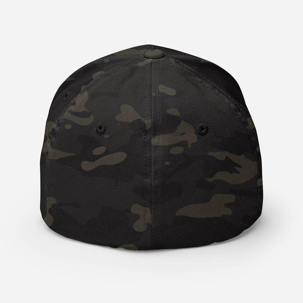 Black camo baseball cap with “My Brother Spot” embroidered on the front