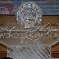 Crystal trophy with engraved name “Wendell Naylor” and the year 2014