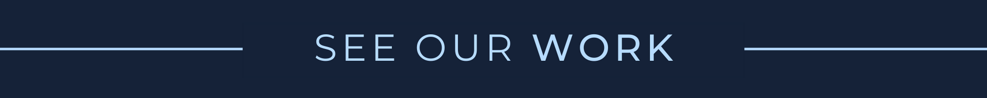 Text link reading “SEE OUR WORK” on a dark blue background with thin white lines.