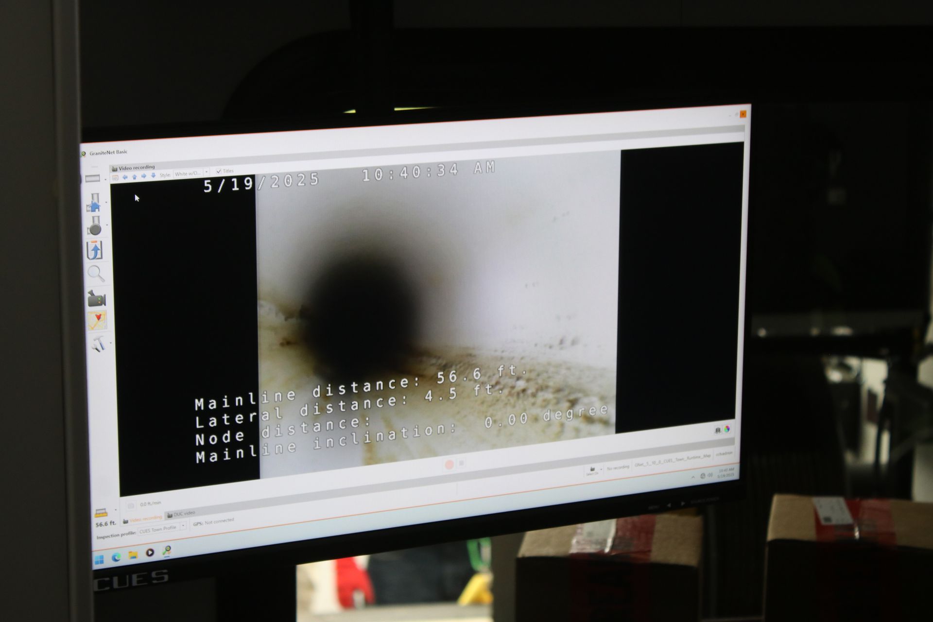 CCTV robot imaging on desktop display