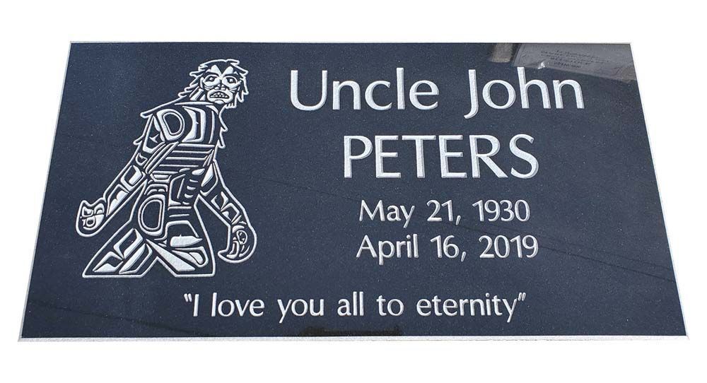 a gravestone for uncle john peters who died on april 16 2019