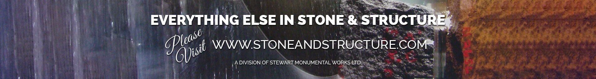 A blurry picture of a sign that says everything else in stones and structures