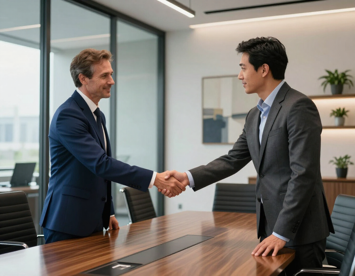 Business brokers shaking hands
