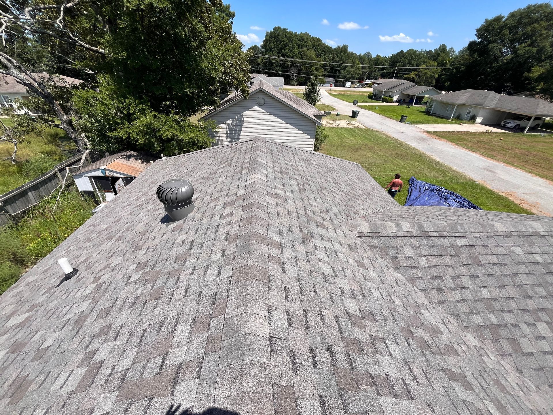 new roof on home