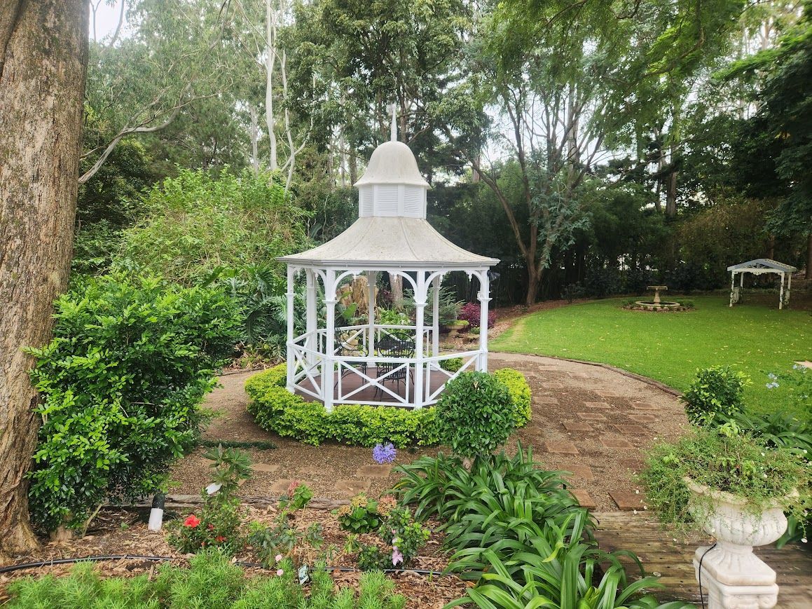 A painted white gazebo — Painter In Sunshine Coast, QLD