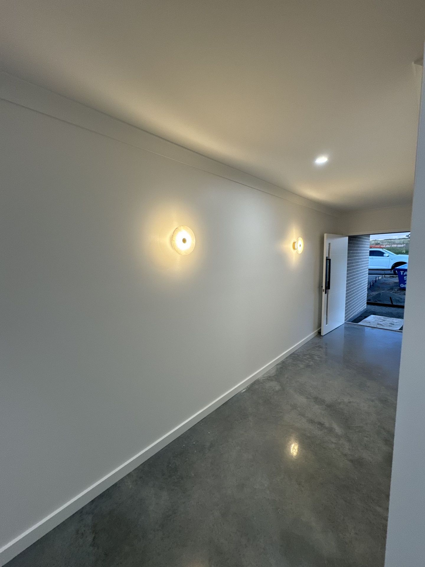 A Hallway Of A House With Lights — Rid-Arc Electrical In Tamworth, NSW