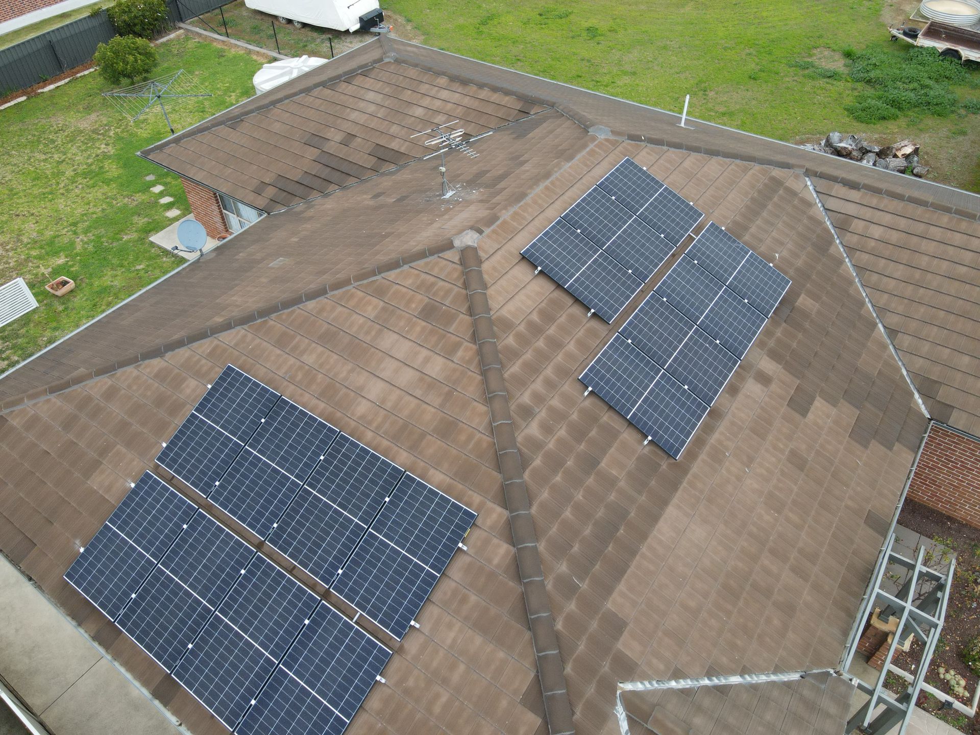 A Roof With Solar Panels — Rid-Arc Electrical In Tamworth, NSW
