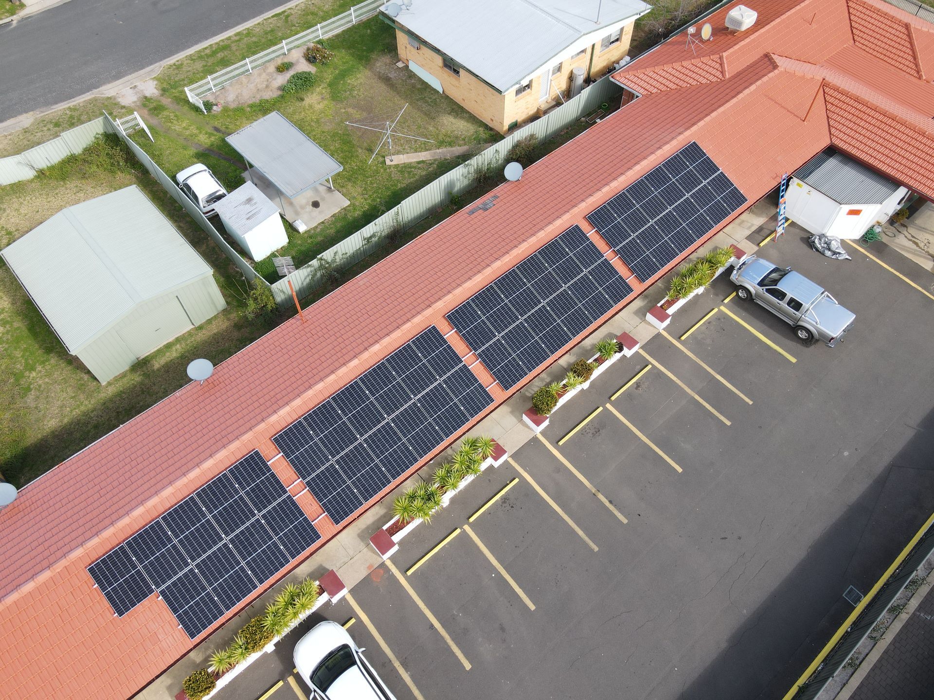 A Roof With Solar Panels — Rid-Arc Electrical In Tamworth, NSW