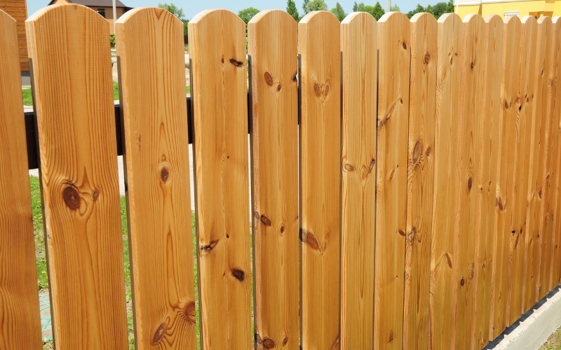 wood fence installation