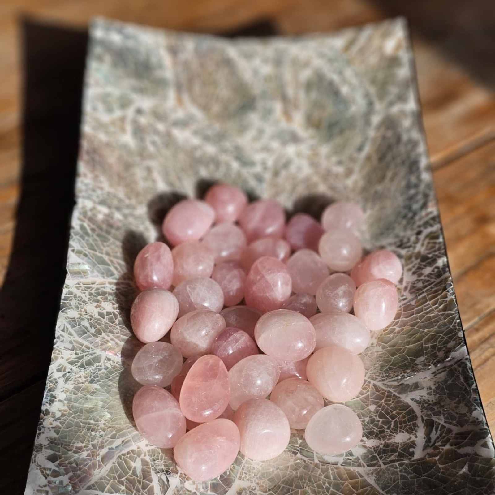 Rozenkwarts balletjes - gepolijst 2-3 cm