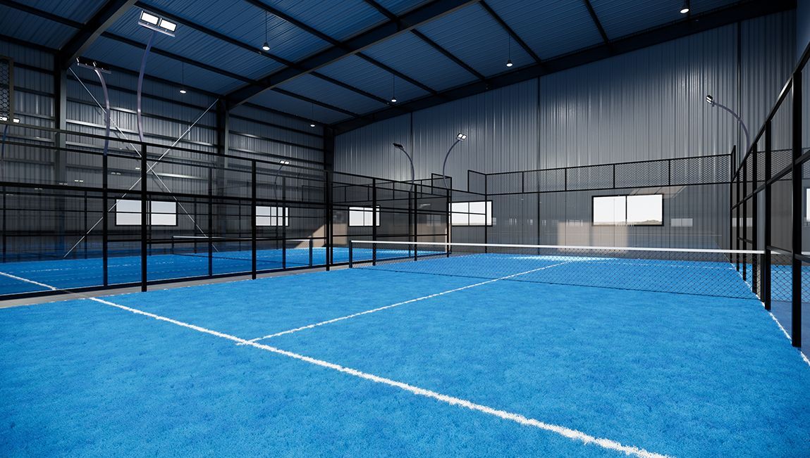 Liquid screed for padel court construction