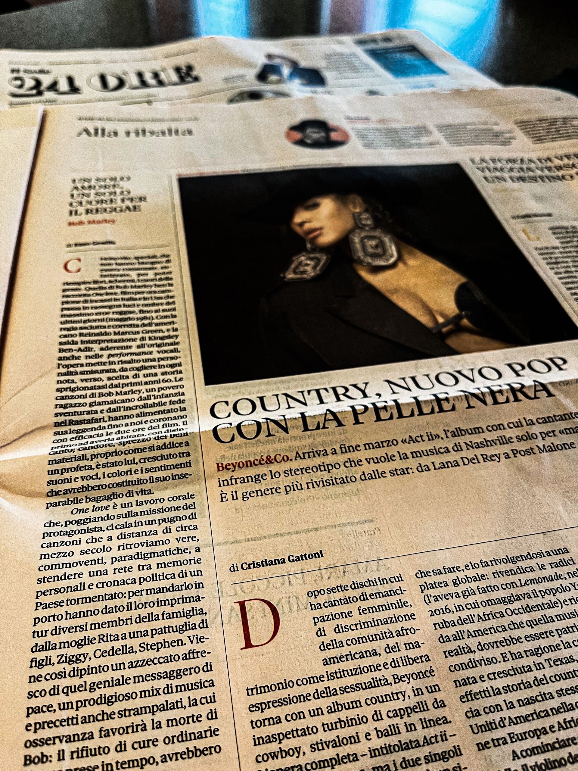 Beyoncé - dalla Domenica de Il Sole 24 Ore