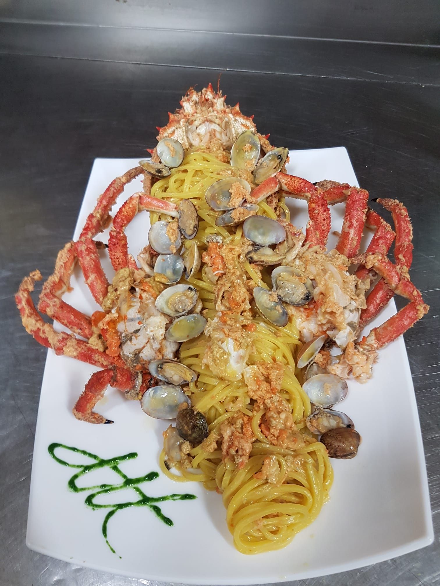 Pasta al granchio e vongole