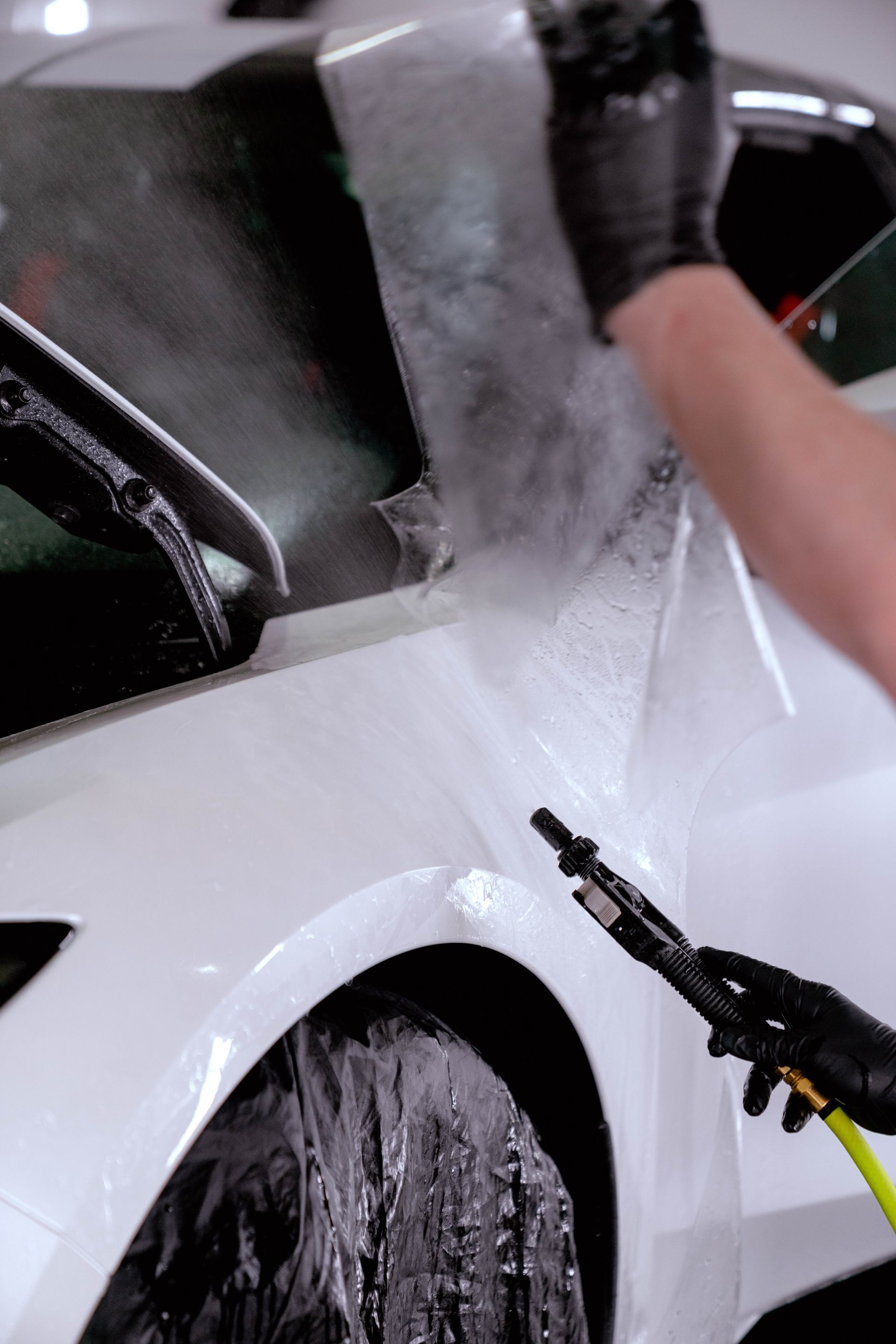 Corvette C8 getting paint protection film (PPF) and ceramic coating installed