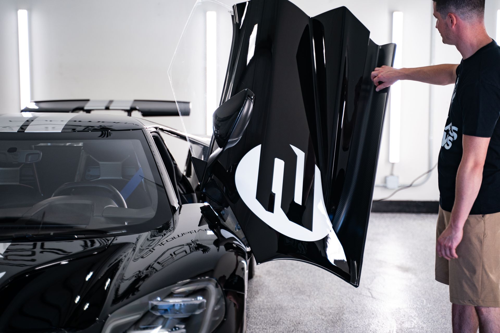 2018 Ford GT Heritage Edition getting paint protection film and ceramic coating application