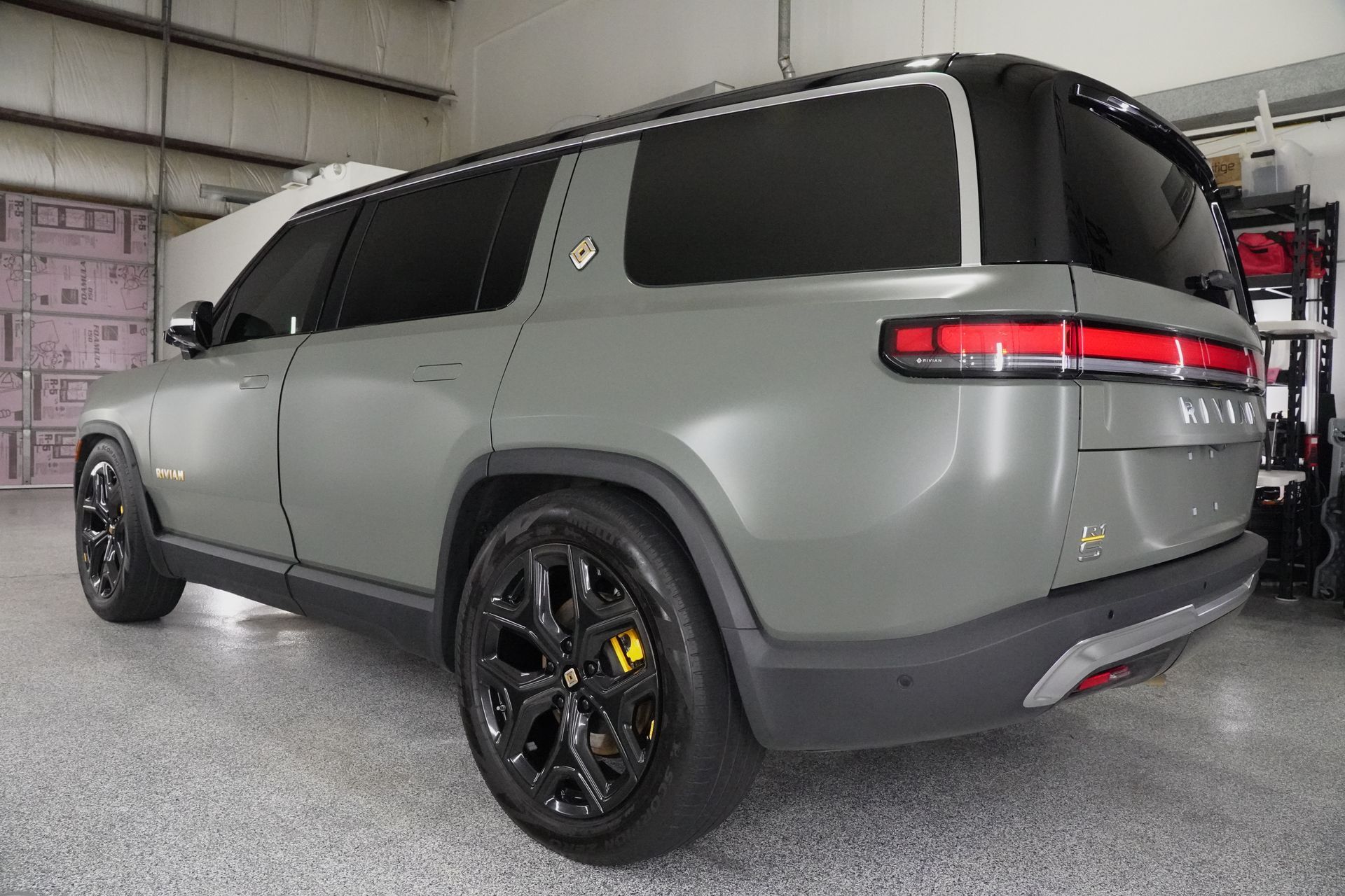 2023 Rivian R1S being fully wrapped in SunTek Ultra Matte PPF in Cherry Hill, NJ