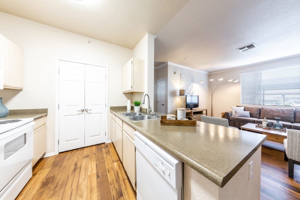 Spacious Kitchen with Island at The Fairmont at Willow Creek