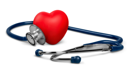 3D rendering of a heart and lungs; white wireframe on black. 3D graphic of a heart leaning against a stethoscope