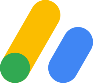 A google adwords logo with a green circle in the middle