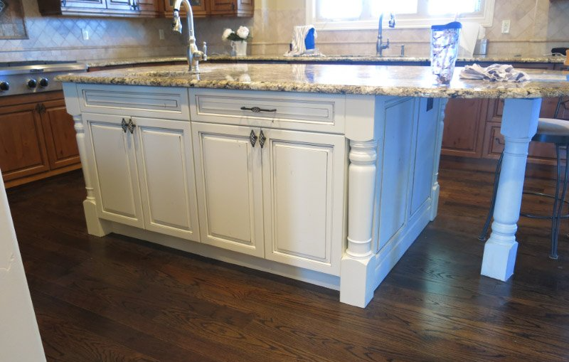 Dove White Painted Kitchen island