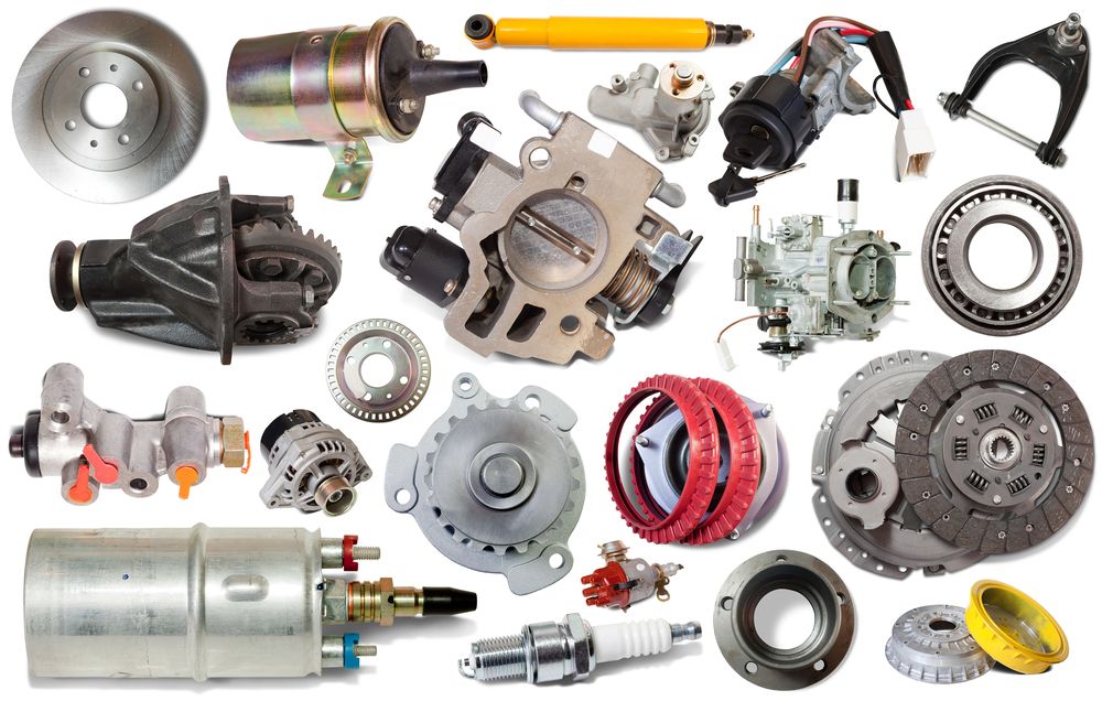 A Bunch of Car Parts on a White Background — Ballina Bearing Supplies In Byron, NSW